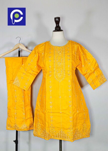 Cotton Embroidery Stitch Suit 2PC
