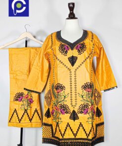 Cotton Embroidery Stitch Suit 2PC
