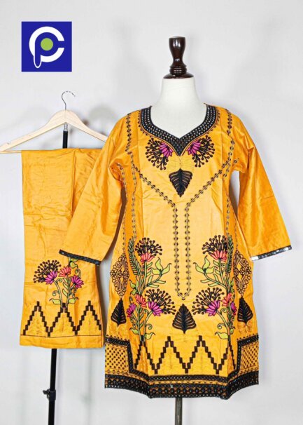 Cotton Embroidery Stitch Suit 2PC